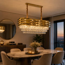 Moderne Eettafel Hanglamp Kroonluchter Goud