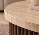 Japandi Salontafels Travertine-3-delig Bruin Design