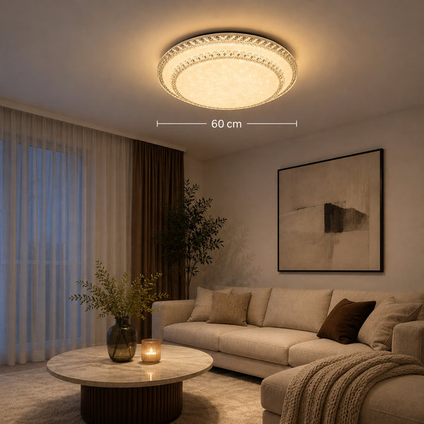 Plafondlamp Led dimbaar 3 kleuren afstandsbediening 60 Ø