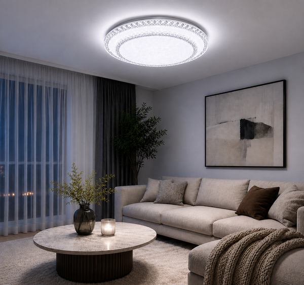 Plafondlamp Led dimbaar 3 kleuren afstandsbediening 60 Ø