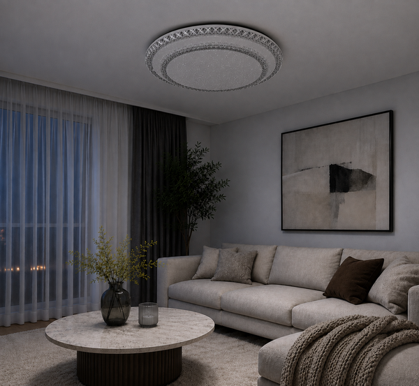 Plafondlamp Led dimbaar 3 kleuren afstandsbediening 60 Ø
