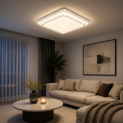 Plafondlamp led dimbaar 3 kleuren afstandsbediening 60x60cm