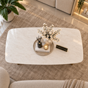 Travertin Salontafel Poten Goud 130 cm - Naila