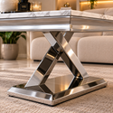 Travertin Salontafel Poten Zilevr 130 cm - Mellina