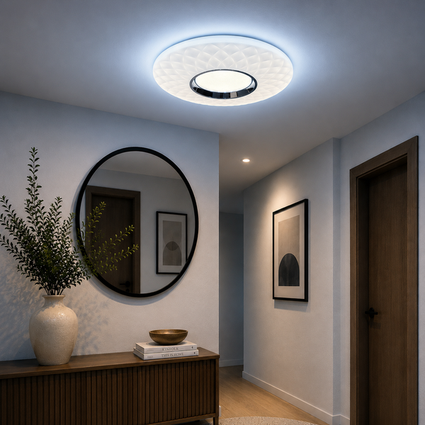 Dimbare plafondlamp Rond Led 3 kleuren afstandsbediening 50 Ø