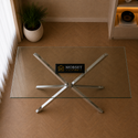 Glazen Eettafel 200x100 cm – Luxe Design met RVS Onderstel