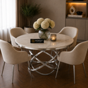Ronde marmeren eettafel voor moderne interieur