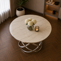 Ronde marmeren eettafel voor moderne interieur
