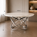 Ronde marmeren eettafel voor moderne interieur