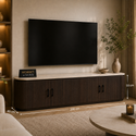 Tv-meubel Japandi travertin Bruin 200cm