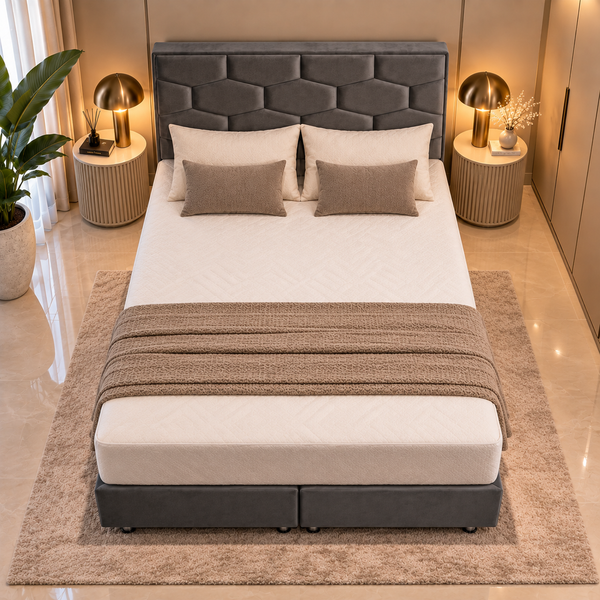 Boxspring Bed met Opbergruimte & Pocketvering Grijs – 160 × 200 cm