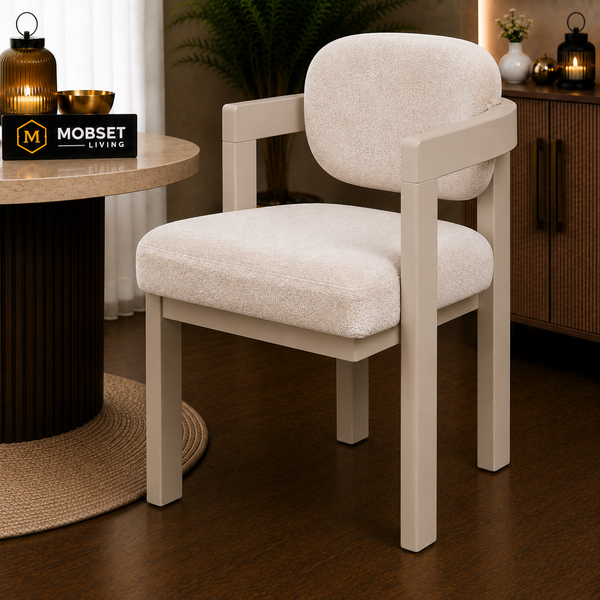 Japandi Eetkamerstoel Beige - Omera