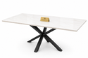 Eettafel Travertin Crème – Stijlvolle Zwarte Poten 180cm