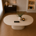 Eettafel Japandi travertin Ovaal 180 cm - Kimberly