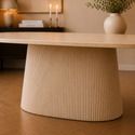 Salontafel Japandi travertin Ovaal 130 cm - Kimberly