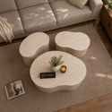 Japandi Salontafel Ovaal – 3 delig Travertine