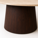 Salontafel Japandi travertin Ovaal bruin 130 cm - Kimberly