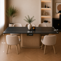 Keramiek Eettafel 200 x 110 cm – Zwart Blad