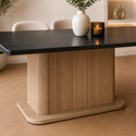 Keramiek Eettafel 200 x 110 cm – Zwart Blad