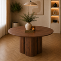 Ronde Mango Houten Eettafel 130 cm – Massief Mangohout