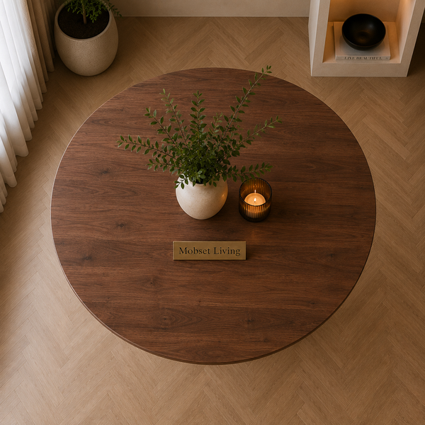 Ronde Mango Houten Eettafel 130 cm – Massief Mangohout