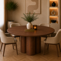 Ronde Mango Houten Eettafel 130 cm – Massief Mangohout