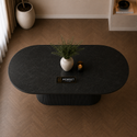 Eettafel Ovaal Zwart - MDF Blad 160cm