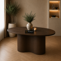 Eettafel Ovaal Bruin Mango Hout - 220x110 cm