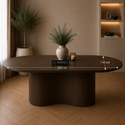 Eettafel Ovaal Bruin Mango Hout - 220x110 cm
