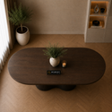 Eettafel Ovaal Bruin Mango Hout - 220x110 cm