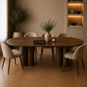 Eettafel Ovaal Bruin Mangohout 200x100cm