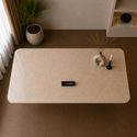 Rechthoekige Travertin Eettafel 170x90 cm Crème - Goud X-poot - Yara