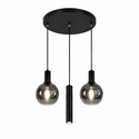 Industriële Hanglamp – Smoke Glas – 3-Lichts – Dimbaar