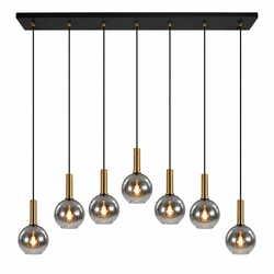 Hanglamp Eettafel Langwerpig – Dimbaar & Verstelbaar – Smoke Glas