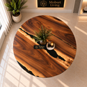 Ronde Wood Eettafel 130 cm - Zilver X-poot - Pera
