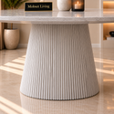 Eettafel Japandi Grijs MDF Ovaal 220 cm - Kimberly