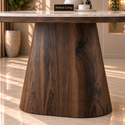 Eettafel Bruin Keramiek Blad Ovaal 180 cm - Alessia