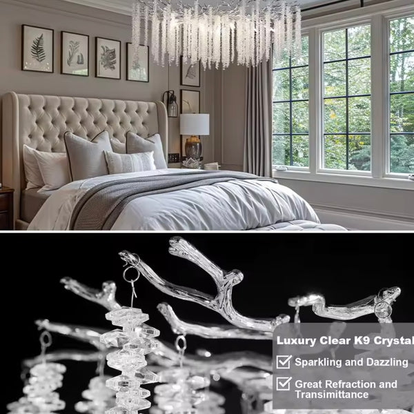 Luxe hanglamp met kristallen stenen 80 Ø