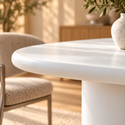 Eettafel Ovaal Witte MDF 180 x 90 cm - Lila
