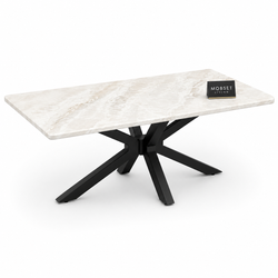 Salontafel Zwart Travertin Langwerpig Elena