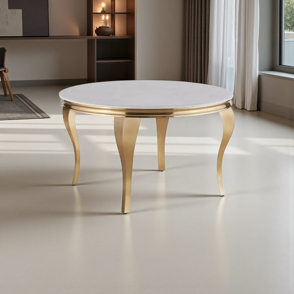 Marmeren ronde eettafel met modern design