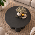 Salontafel Mangohout Zwart 3   Potig - 100 cm