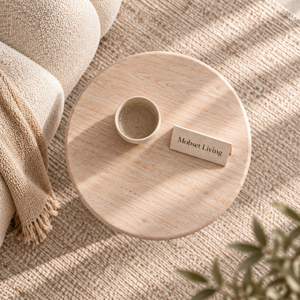 Bijzettafel Japandi Travertin Beige