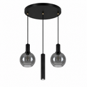 Industriële Hanglamp – Smoke Glas – 3-Lichts – Dimbaar