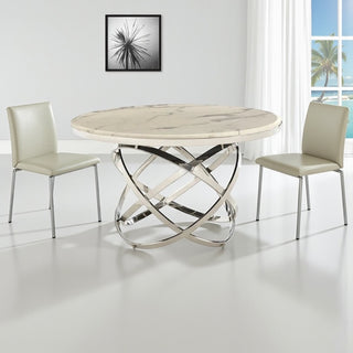 Ronde marmeren eettafel voor moderne interieur