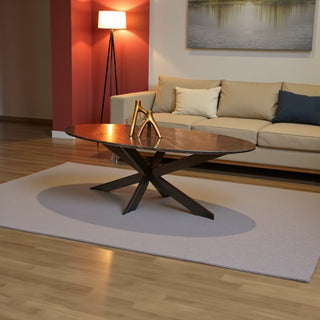 Salontafel Marmerlook ovaal zwart