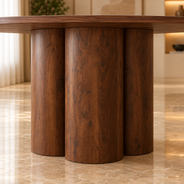 Ronde Mango Houten Eettafel 130 cm – Massief Mangohout