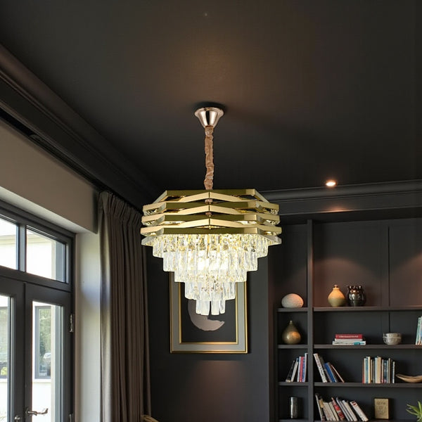 Moderne Kroonluchter Hanglamp – Goud 45 Ø