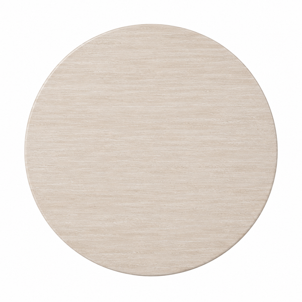 Eettafel Rond travertin – Japandi stijl-130cm