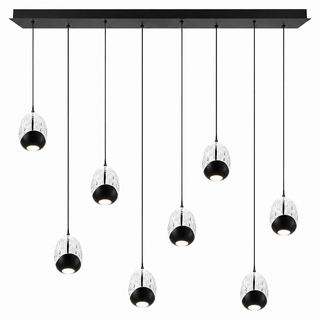 Hanglamp Boven Eettafel zwart Dimbaar - 8 Lichtpunten